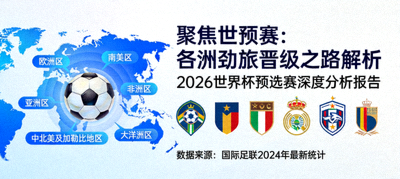 聚焦世预赛解析各洲劲旅晋级之路的分析报告封面，包含各大洲球队战术板与晋级形势图